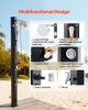 10.6 Gal Solar Heated Shower, 6.7ft Showerhead Height Outdoor Shower, with Handheld & Foot Faucet, Hot & Cold Water Adjustment, Freestanding for Back