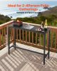 Outdoor Bar Table, 47 x 15 in Patio Bar Table, Waterproof Top & Sturdy Metal Frame, Rectangle Counter Height Dining Tables, Outdoor Furniture for Bal