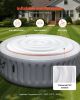 Inflatable Hot Tub Cover, 5.4 Ft Round Hot Tub Cover Protector, Insulated Spa Covers for Inflatable Hottub, Weatherproof and Waterproof Energy Saving