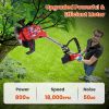 3 in 1 Electric Cordless Grass Wacker Battery Powered Grass Trimmer With Wheels Adjustable Head Extendable Length Rechargeable Lightweight Lawn Trimm